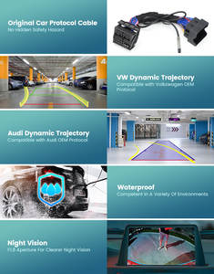 Greyi המכונית מצלמה מקורית נתונים דינמי מסלול עבור <span class=keywords><strong>vw</strong></span> caddy 2k 2016 ~ 2020 mib2 יחידה חניה גיבוי מצלמה ללא תקע & לשחק - Product Image 2