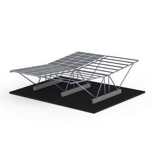 Système de support de carport <span class=keywords><strong>solaire</strong></span> pour parkings, structure en aluminium, support de montage de carport photovoltaïque, structure à double rangée - Product Image 1
