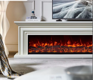Mueble de TV con Chimenea de Estilo Francés de 1.8/2/2.2m, Marco de Chimenea de Estilo Americano, Chimenea Electrónica con Simulación de <span class=keywords><strong>Fuego</strong></span>, Núcleo de Chimenea Personalizado - Product Image 4