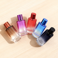 Emballage cosmétique personnalisé de luxe avec étiquette privée, couleurs dégradées, flacon en verre pour parfum, bouchon pulvérisateur à pompe