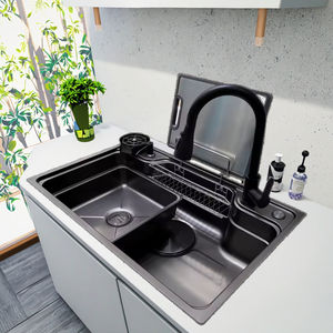 Évier de cuisine multifonctionnel en acier inoxydable 304 à surface brossée Évier de cuisine de qualité supérieure - Product Image 5