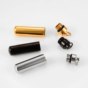 Cubic Bar Container Stainless Steel <strong>Urn</strong> Keepsake Cylinder Perfume Bottle Pendants Memorial Necklace For Ashes - Product Image 3