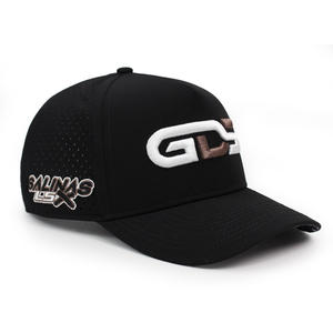 Cappello da Golf in maglia traforata con prestazioni nere personalizzato 3d ricamato per squadra di Club calcio Snapback cappellino per uomo - Product Image 4