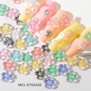 Venta entera Kawaii Nail Art Resin Charms 3D Design Nail Acrylic Flowers para uñas - Product Image 5