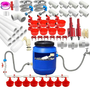 Nuevo sistema de alimentación completo superventas transfronterizo: bebedero automático de niple <span class=keywords><strong>para</strong></span> pollos con copa de agua y conector en T de PVC - Product Image 1