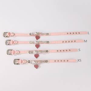 Collares de Cuero Sintético PU al por Mayor con MOQ Bajo para Mascotas Pequeñas, Perros y Gatos, con Letras, Cristales y Colgante - Product Image 6