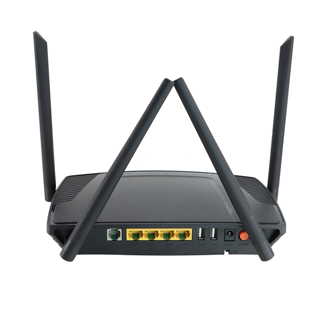 Wifi6 Xpon ONU XP6490 Router 4GE+1TEL Dual Band 2.4G&5G 2100Mbps English Gpon ONT Wifi 6 ONU with 7db antennas