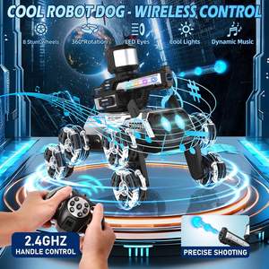 EPT Coche Robot <span class=keywords><strong>de</strong></span> Control Remoto Electrónico Inteligente para Niños, con Ocho Ruedas, Acrobacias, Disparo <span class=keywords><strong>de</strong></span> Agua, Música y Ojos LED, 2.4GHz - Product Image 3