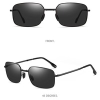 Gafas de Sol Plegables Unisex con Marco Cuadrado, Protección UV400, Polarizadas, de Alta Definición, con Cambio de Color, Especiales para Conducir
