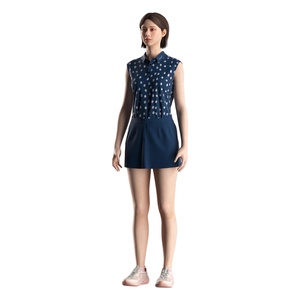 Elegante Camiseta Polo sin Mangas para Mujer, Tejido Ligero y Transpirable, Corte Entallado, Ideal para Entrenamiento de Golf y Uso Diario - Product Image 2