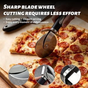Cortador de Pizza de Acero Inoxidable, Ergonómico, Antideslizante, Cuchillo para Rebanar Pasteles, Directo de Fábrica - Product Image 4