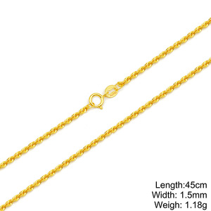 Dây chuyền vàng thật Au750 bán chạy, dây chuyền vàng nguyên chất, dây chuyền vàng 18K nguyên chất dành cho nữ - Product Image 4