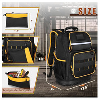 Mochila Portaherramientas de Trabajo Pesado para Contratista, Kit Portátil Robusto con Múltiples Bolsillos para Pintura