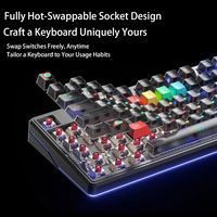 Clavier de jeu mécanique sans fil Aula F87 PRO V2 10000mAh 8K Polling Tri-mode SOCD/MT/TGL Hot-Swap TKL Gasket Crème RGB