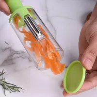 Keuken Gadgets 202 Multifunctionele Dual Purpose Makkelijk Schoon Vis Schaal Schraper Pomato Dunschiller Opslag Buis Dunschiller