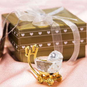 عربة أطفال كريستالية صغيرة لهدايا حفلات استقبال المولود وتذكارات حفلات الزفاف - Product Image 6