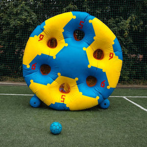 Blau-Gelbes Aufblasbares Fußball-Dartscheiben-Set, Aufblasbare Fußball-Zielscheibe für Trainingsspiele - Product Image 1