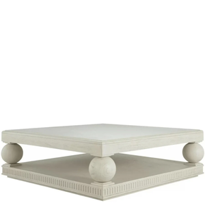 Granger Coffee <b>Table</b> <b>Square</b> coffee <b>table</b> with fluted detail in cerused oak with white carrara marble The Bronte Coffee <b>Table</b> - Product Image 3