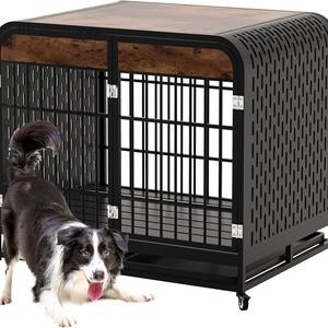 Sınır ötesi köpek kafesi kafes ev orta ölçekli köpek ile tuvalet Pet köpek evi hareketli tekerlekler ile Pet yuva - Product Image 1