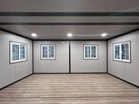 20 pieds 28 ㎡   Maison pliable extensible, maison préfabriquée mobile, conteneur habitable, bâtiment temporaire extérieur pour l'Amérique du Nord
