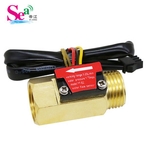 Factory Direct Sale 4-Point Copper Electric Water Heater Flow Meter Hall Effect B2 Switch <b>Card</b> <b>Reader</b> Water Flow Sensor - Product Image 2