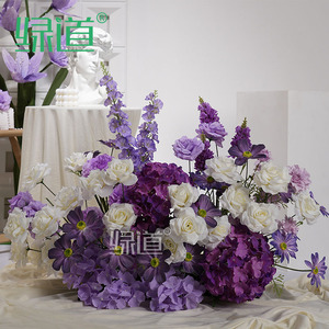 Bouquet de fleurs artificielles Greenway, mélange violet, décoration de mariage, aménagement de scène - Product Image 3
