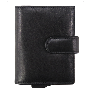 Cartera Delgada de Cuero Genuino con Clip para Dinero de Aluminio Personalizado, Tarjetero Abierto Unisex, Porta Tarjetas de Crédito, Diseño Corto y Moderno, Anti-Robo - Product Image 3