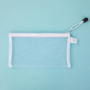 Kotak pensil jala bening dengan retzipper kapasitas besar kantong pena transparan untuk siswa, perlengkapan sekolah, hadiah promosi - Product Image 3