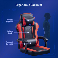 Vente en gros en usine chaise pivotante RVB à lumière LED en cuir réglable inclinable E-Sports Racing Gamer Silla avec repose-pieds