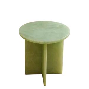 Mesa de Ónix Verde Natural, Encimera, Mueble de Salón, Mesa de Centro Redonda de Mármol Personalizada - Product Image 1