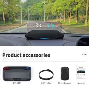 HUD de voiture USB 5V, écran large 18:9, alarme de survitesse à 3 niveaux, GPS sans effet fantôme et rappel de fatigue pour tous les types de véhicules - Product Image 4