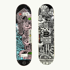 Planche de skateboard professionnelle en bois d'érable canadien, type cruiser fish, avec graphismes de haute qualité, planches pro complètes. - Product Image 3