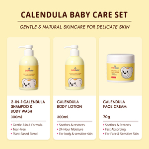 Natural Sulfate Free Paraben bonus Vegan Private Label organik Calendula sampo Baby's 2 In1 Shower Gel cuci tubuh sampo bayi - Product Image 5