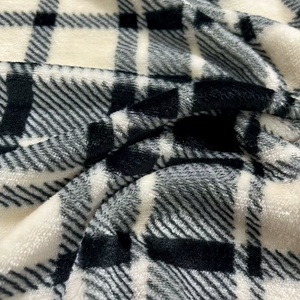 Bán Buôn 240gsm 100% Polyester Hai Mặt Flannel Lông Cừu Vải Dệt Kim In Thiết Kế Sọc Cho Nhà Hàng Dệt May Hàng May Mặc - Product Image 5