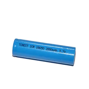 High quality OEM/ODM Tcbest ICR18650 3.7V 2000MAH lithium ion betteties with CE/ROHS