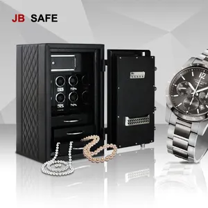 JB New item Watch Safe 6 Winder Rotors and Jewelry Drawers fire proof safe box vaults