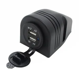 DC 12v 듀얼 소켓 3.1A 카시트 USB 버스 충전기 (텐트 포함)