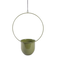 Pot de fleurs mural conique moderne en fer, finition thermolaquée verte, pour plantes succulentes, décoration de jardin, jardinière suspendue d'intérieur