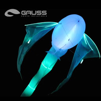 Poisson gonflable lumineux personnalisé professionnel, œuvre d'art flottante et brillante pour la publicité et les expositions