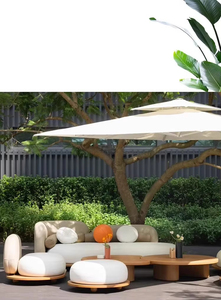 Ensemble de canapés modernes incurvés <span class=keywords><strong>en</strong></span> <span class=keywords><strong>teck</strong></span>, directement de l'usine, écologiques, pour extérieur, villa, hôtel, jardin, excellent rapport qualité-prix - Product Image 6