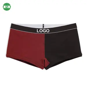 Cor misturada boxer shorts painel para as mulheres combinadas cor diferente menino shorts tecido para a personalização completa do sexo feminino