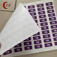 Abnehmbare Selbstklebende Transparente Vinyl-Etiketten für Kleidung Seriennummer Barcode-Aufkleber mit Individueller Größe und Logo