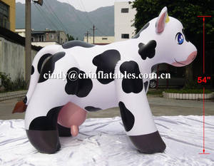 ของเล่นเป่าลมรูปสัตว์ PVC รุ่นวัว ของเล่นเป่าลมโฆษณารูปวัวมิลก้า/วัวเป่าลม/วัวนมเป่าลม - Product Image 4