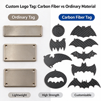 Étiquette personnalisée en fibre de carbone, pendentif gravé en fibre de carbone, forme personnalisée OEM ODM, échantillon gratuit