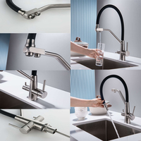 Robinet de cuisine 3 voies SUS 304, mitigeur de cuisine, purificateur d'eau potable