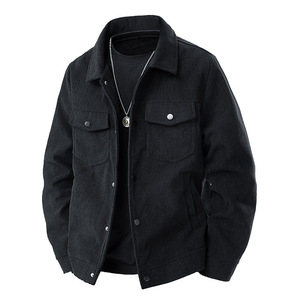 Chaqueta de pana informal con cuello de manga larga primavera Otoño Invierno de marca de moda <span class=keywords><strong>juvenil</strong></span> al por mayor para hombres - Product Image 3