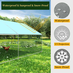 Poulailler Mobile Moderne d'Extérieur en Métal de Type Cage avec Enclos Intégré - Product Image 2