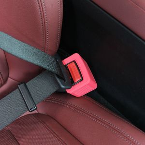 Car Safety Belt <b>Cover</b> Universal Red Silicone Protective Sleeve For Seat Belt <b>Socket</b> - Product Image 2