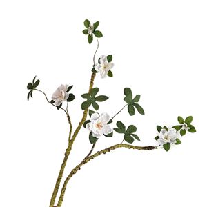 Collection Mo Ran - Branche d'azalée artificielle en mousse blanche 30cm-100cm - Fleurs pour vase - Décoration intérieure - Mariages - Product Image 5
