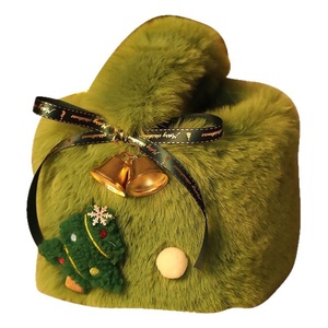 Borsa Regalo Natalizia Riutilizzabile in Peluche Personalizzata con Decorazione 3D e Manico per Confezioni Festive Ordine all'Ingrosso - Product Image 5